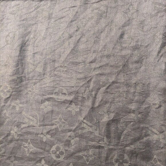 LOUIS VUITTON LV Slate Gray Monogram Shawl Scarf Wrap - Picture 6 of 7